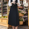 8/31奢姿2024年秋冬新款大码女装气质减龄裙子胖妹妹优雅撞色连衣裙9943826905 商品缩略图4