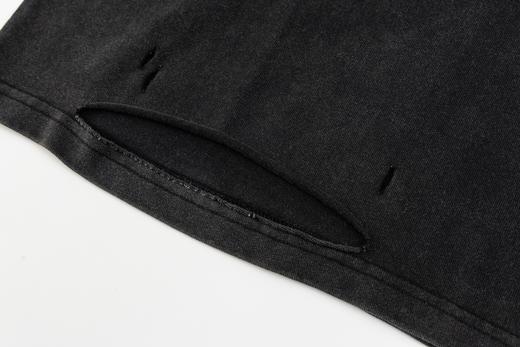 CH克家梵文字母破洞水洗短袖T恤！ 商品图6