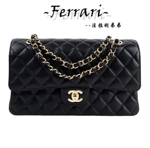 香奶奶  CF 荔枝纹 中号 黑色 商品图0