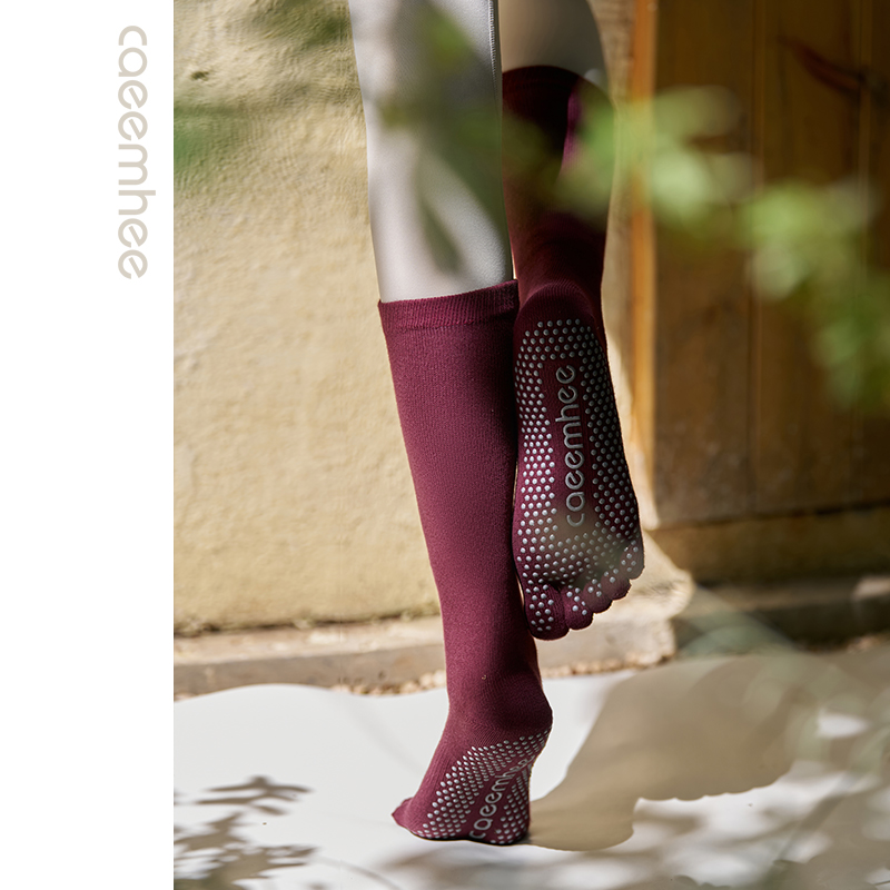 卡益均码中筒五指瑜伽袜KS4199