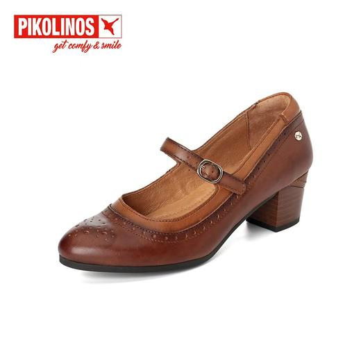 【Pikolinos】 B3F |  派高雁24秋季牛皮一字式扣带浅口粗跟玛丽珍鞋PL240723 商品图2