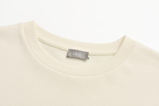 CD 24SS 1947草写植绒印花短袖（米白） 商品图2