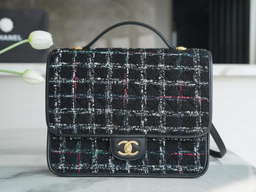 香奶奶 k 高级手工坊 黑毛呢双肩包 商品图8