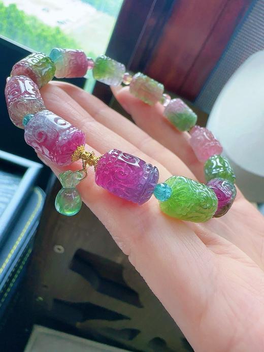 27g 雕刻碧玺手链 商品图0