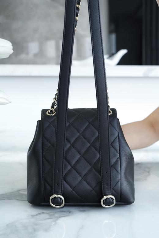 香奶奶 23A新款 Duma双肩包 光面牛皮 小号黑色 商品图2