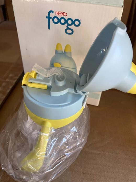 膳魔师宝宝吸管杯 小兔子学饮杯带手柄防摔婴儿水杯1岁儿童喝水杯 商品图2