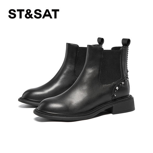 【绒里可选】星期六个性铆钉舒适切尔西短靴SSC4116392/SSC4118392 商品图5