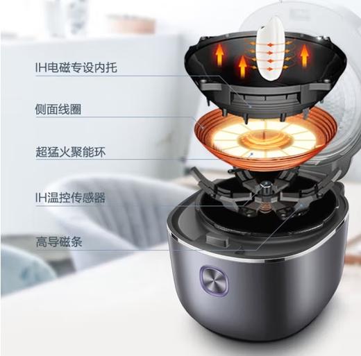 苏泊尔 （509944）SUPOR ZMD安心系列 5L 加厚搪瓷内胆 一锅双球釜 2200瓦猛火IH快速电压力锅 SY-50HC32Q 商品图4