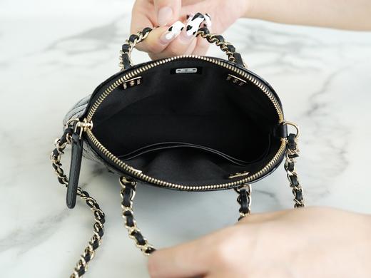 香奶奶  漆皮贝壳包 小号 黑色 商品图6