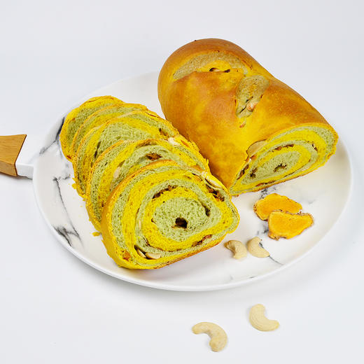 【周三周五周日发满2条包邮】耘珂纯素芒果姜黄软列巴儿童孕妇营养无蛋奶早餐包健身代餐 商品图4