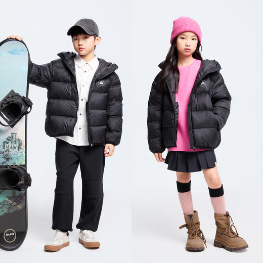 【轻暖0~10℃】男女童短款羽绒服外套冬季新款安奈儿童装EM445638 商品图3