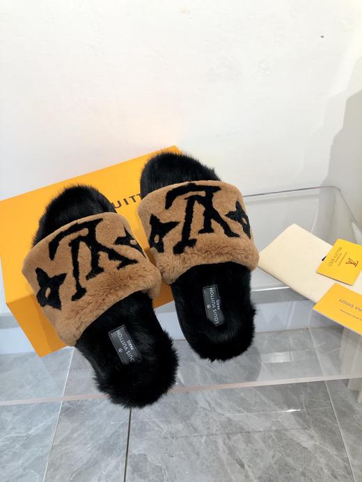 2021水貂毛拖鞋 四色 商品图2