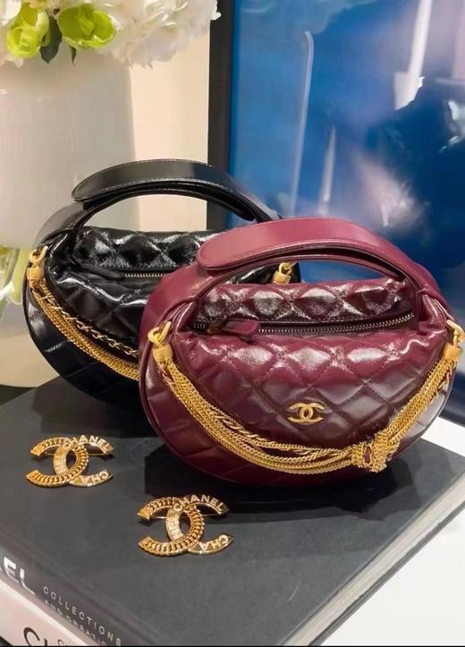 香奶奶 3色  Chanel 23C 呼啦圈手拿包  正品皮 商品图3