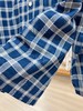 秋季男款双层纱藏青大格纱布长袖套装 全棉纱布格子睡衣家居服 商品缩略图3
