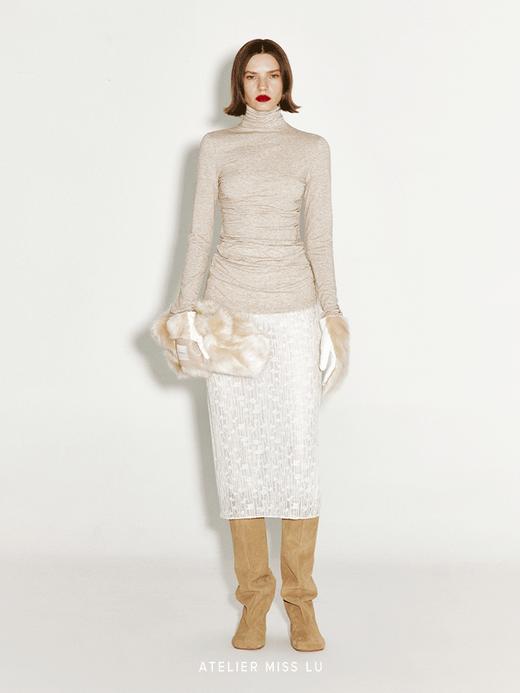 【天空之境】绵羊毛肌理微透半裙 商品图0