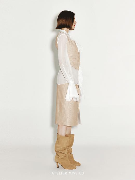 【迷雾】法式羊毛灯芯绒收腰马甲 商品图3