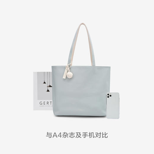 森马包包托特包女新款大容量单肩包简约通勤手提包撞色双面包 商品图3