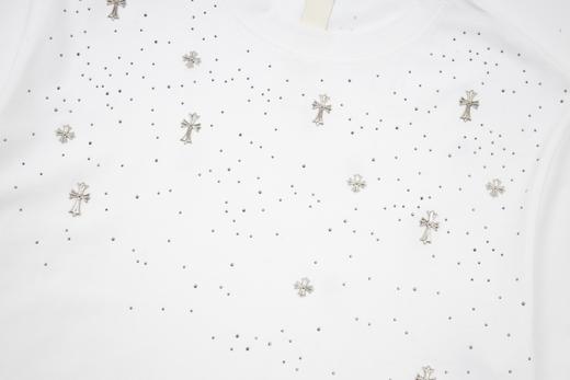 CH克家满天星十字架烫钻水洗做旧复古圆领短袖！ 【男女同款 官网热门爆款｜网红明星同款】 商品图8