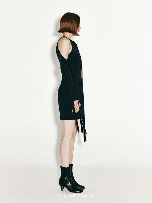 【迷情摇曳】多飘带设计修身落肩连衣裙 商品图3