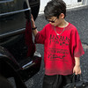 【男童个性帅气手工做旧T恤】24年夏款短袖t儿童洋气上衣童装 商品缩略图1