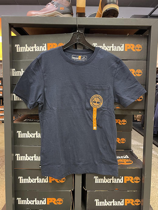 Timberland/添柏岚 男士夏季常规版胸前口袋后背印花圆领短袖T恤 商品图1