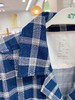 秋季男款双层纱藏青大格纱布长袖套装 全棉纱布格子睡衣家居服 商品缩略图2