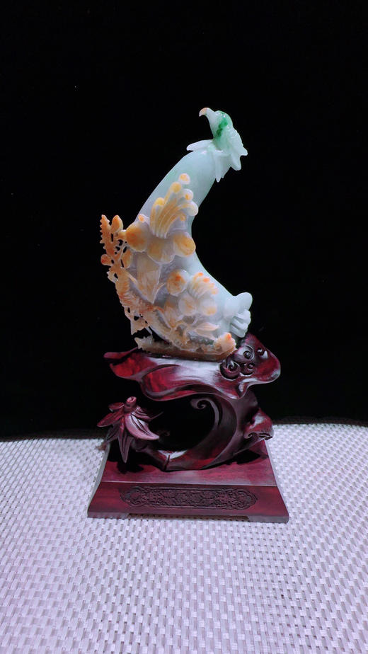 620279翡翠摆件【鸟语花香 花开富贵】 商品图3