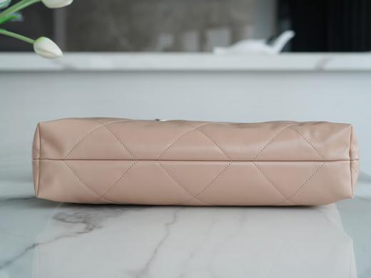 香奶奶 22bag垃圾袋手袋 正品尾皮 奶茶杏银扣 中号 商品图6