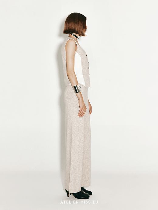 【温柔周末】羊绒羊毛混纺阔腿直筒长裤 商品图2