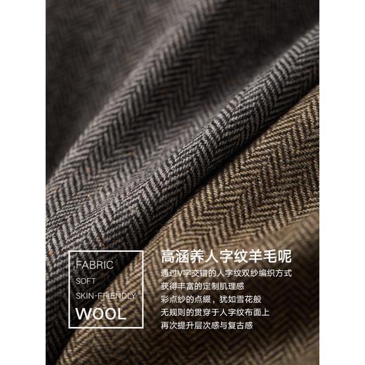 棉仓356612004-人字纹羊毛西装外套24秋MIU风意式彩点花呢女 商品图1