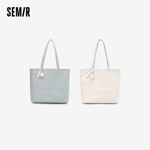 森马包包托特包女新款大容量单肩包简约通勤手提包撞色双面包 商品图0