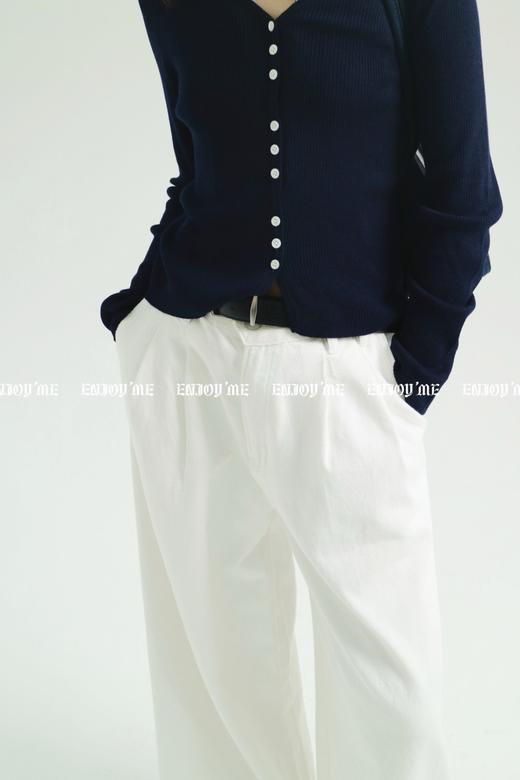 【门店同款】ENJOY秋季配腰带宽边牛仔阔腿裤 159049463 商品图6