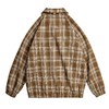 马登复古格纹夹克设计感翻领休闲拉链外套宽松日常百搭松弛上衣春秋女 商品缩略图6