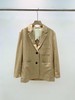 普洱染色斜纹汉麻西装外套 挺括流畅线条描摹独立气场 正肩H型西装 小个子友好款 简洁设计+流畅立裁线条 塑形不紧绷且显瘦 商品缩略图10