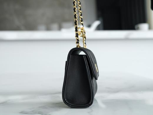 香奶奶23B 秋冬新款 珍珠Kelly手柄链条包 小号 商品图3