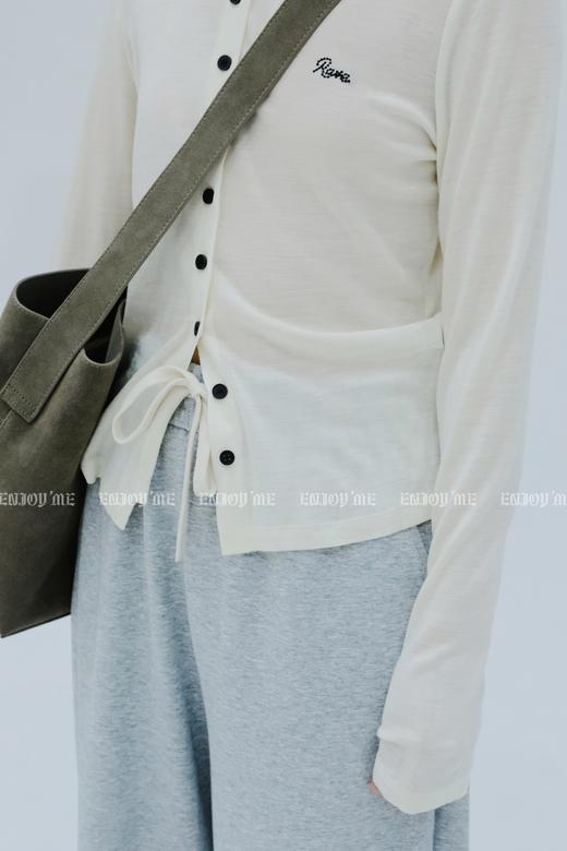 【门店同款】ENJOY秋季less is more极简刺绣字母小衫 159195567 商品图4