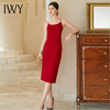 IWY/红色收腰显瘦吊带连衣裙修身中长款御姐范百搭包臀职业连衣裙Q1192 商品缩略图4