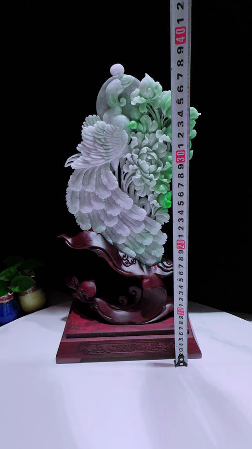 620264翡翠摆件【锦上添花 国色天香】 商品图1