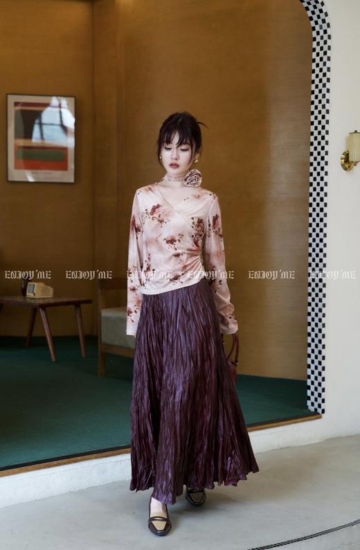 【门店同款】ENJOY秋季时光回廊浪漫玫瑰飘带上衣 159393441 商品图8