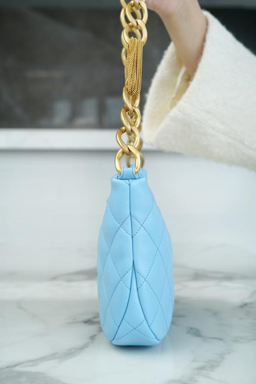 香奶奶  手工坊   腋下包  浅蓝 商品图6