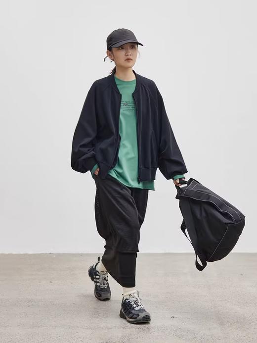 步履不停/4C41117C/速干毛圈针织直筒黑色半裙 商品图2