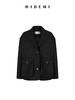 HIDEMI 【当当同款】极简大立体口袋设计感飞行员式领底呢手工式拼接宽肩大廓形绵羊毛厚款中短款毛呢西装大衣外套 商品缩略图11