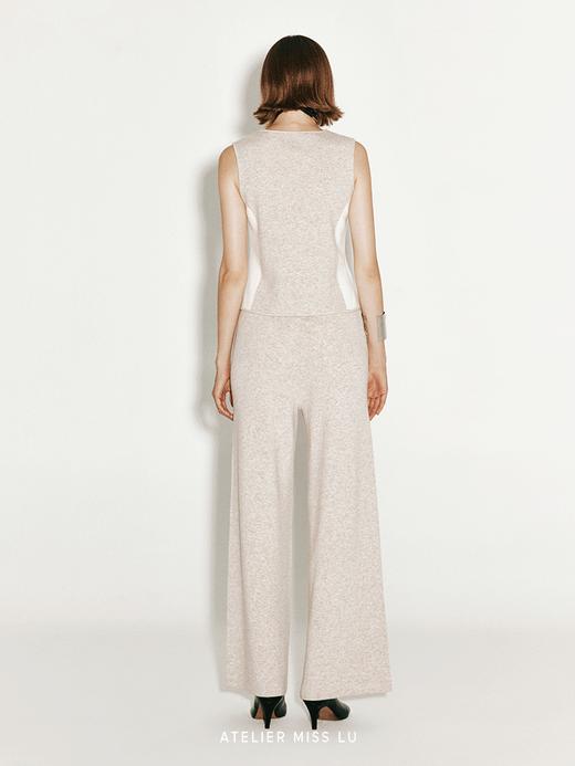 【温柔周末】羊绒羊毛混纺阔腿直筒长裤 商品图3