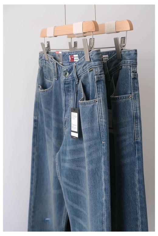 G-ST@R男士百搭休闲宽松直筒浅色水洗牛仔裤 商品图1