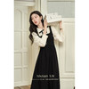 鹿向南「南法假日」假两件黑色连衣裙L39725 商品缩略图1