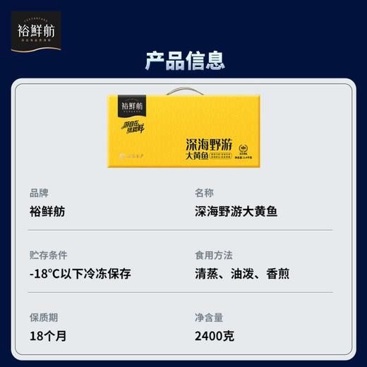 裕鲜舫 金玉满堂999礼盒 大黄鱼原条600g*2条+300g*2条+250g*2条 2.4kg 商品图1