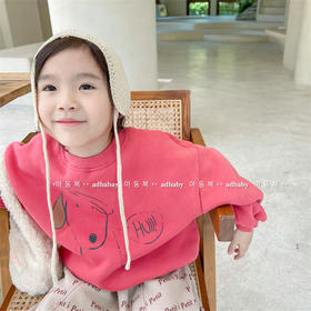 【韩版秋冬抓绒卫衣】童装装新款儿童秋款女童秋装