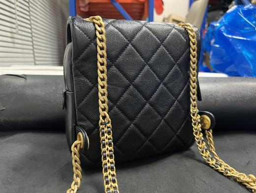 香奶奶 22P 复古黑 双肩包 背包 正品皮 商品图7