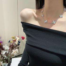 梵克**宝 FD020#VCA十坠串珠镭射银