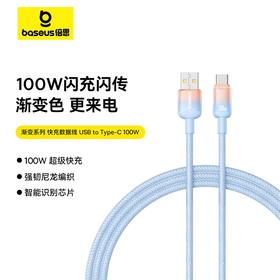 倍思 渐变系列 快充数据线 USB to Type-C 100W